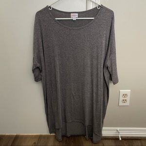 Solid gray lularoe irma tee large